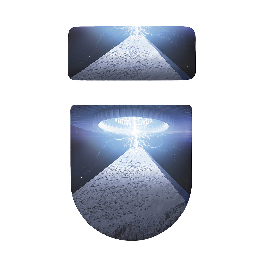 UFO Pyramid Print Toilet Lid And Tank Cover Set