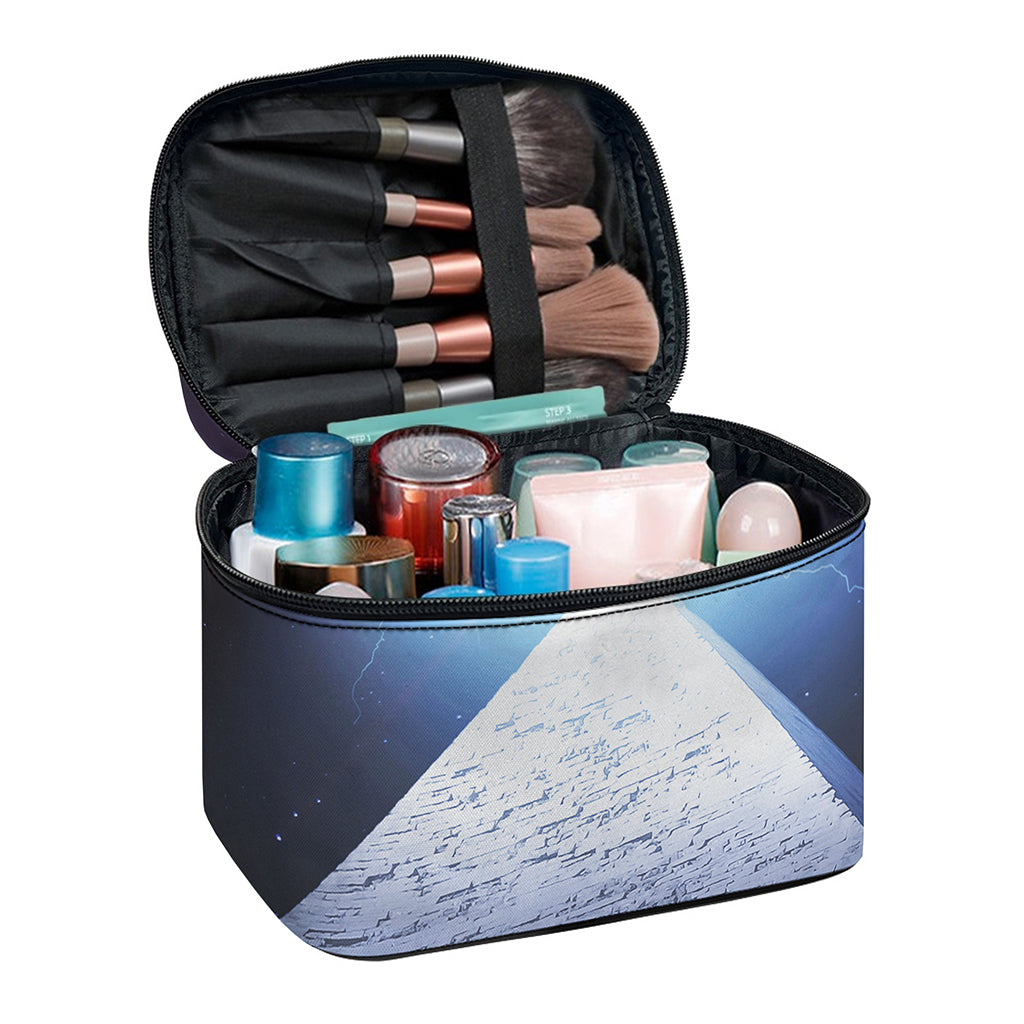 UFO Pyramid Print Travel Makeup Bag