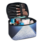 UFO Pyramid Print Travel Makeup Bag
