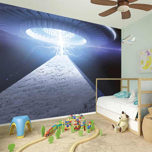 UFO Pyramid Print Wall Sticker