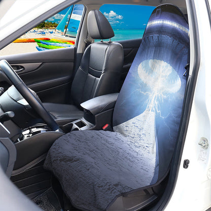 UFO Pyramid Print Waterproof Car Seat Cover