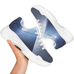 UFO Pyramid Print White Chunky Shoes