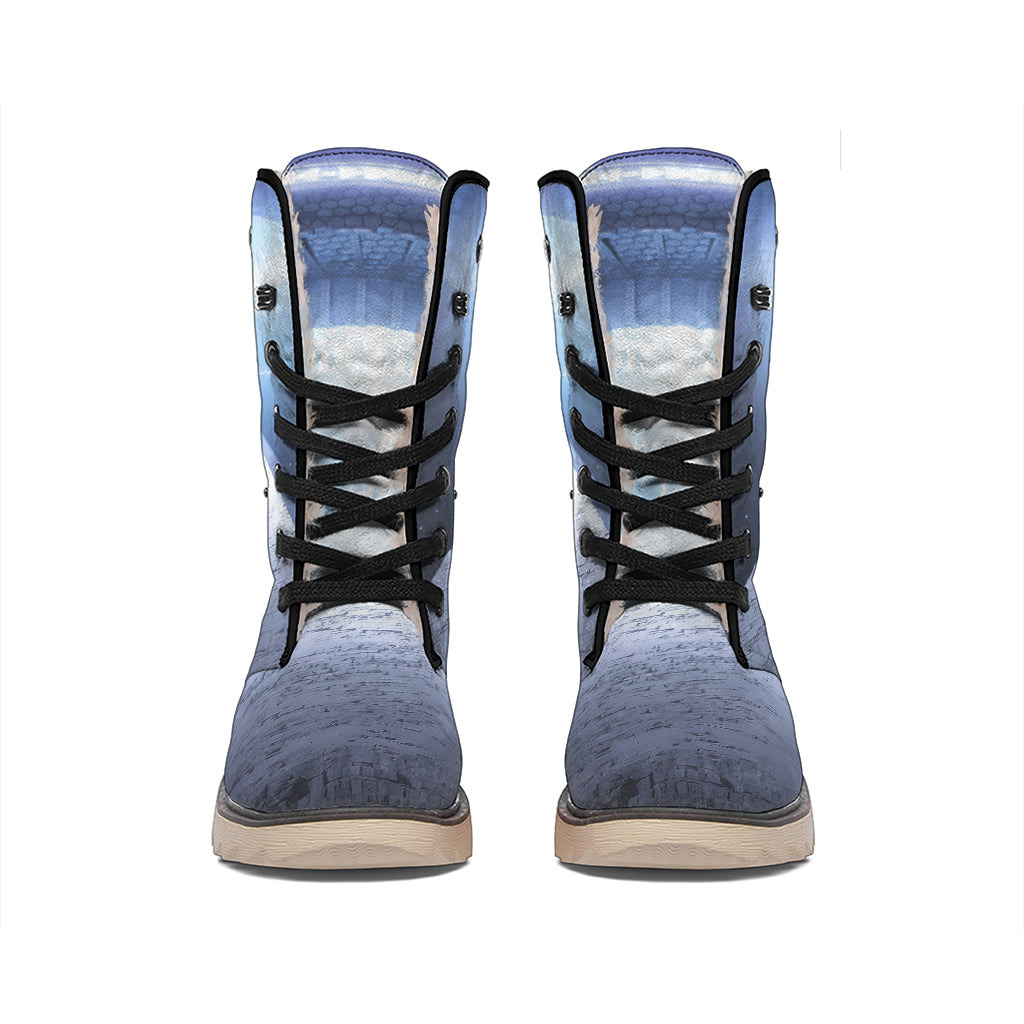 UFO Pyramid Print Winter Boots