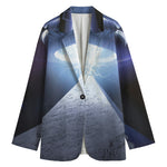 UFO Pyramid Print Women's Blazer