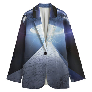 UFO Pyramid Print Women's Blazer