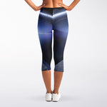 UFO Pyramid Print Women's Capri Leggings