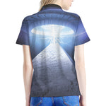 UFO Pyramid Print Women's Polo Shirt