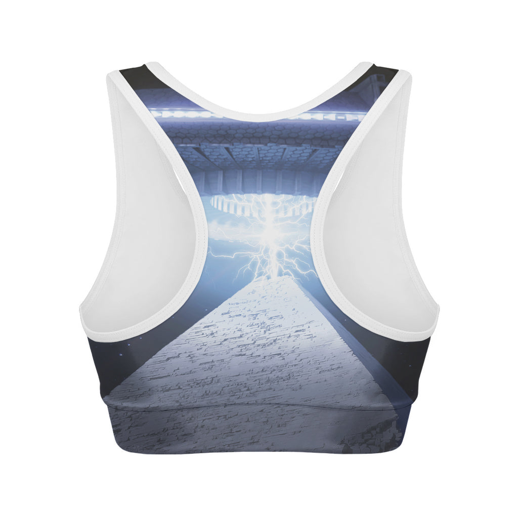 UFO Pyramid Print Women's Sports Bra