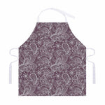 Umber Floral Bohemian Pattern Print Adjustable Apron