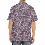 Umber Floral Bohemian Pattern Print Aloha Shirt
