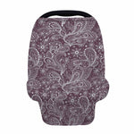 Umber Floral Bohemian Pattern Print Baby Seat Cover