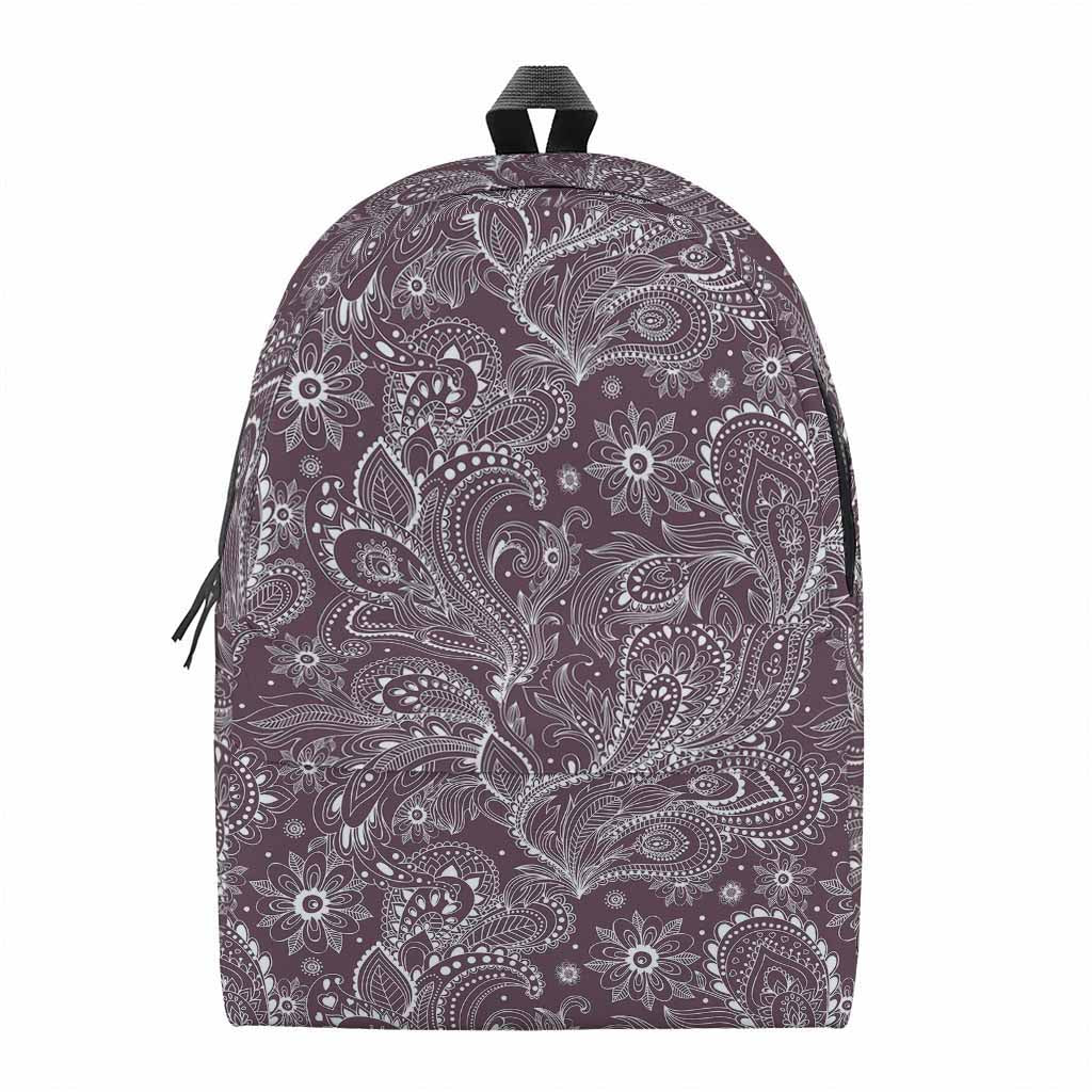 Umber Floral Bohemian Pattern Print Backpack