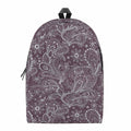 Umber Floral Bohemian Pattern Print School Backpack