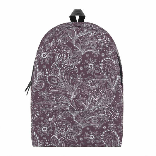 Umber Floral Bohemian Pattern Print Backpack