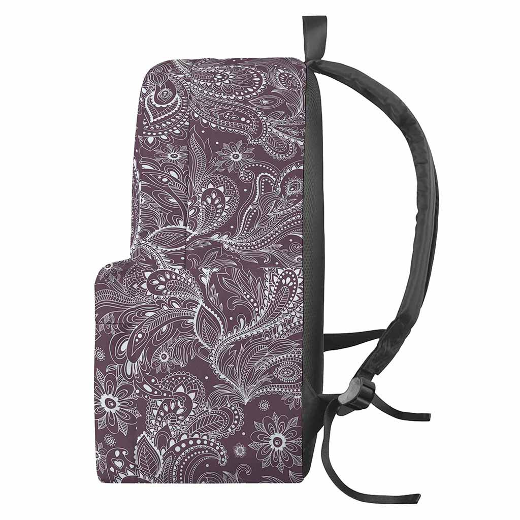Umber Floral Bohemian Pattern Print Backpack