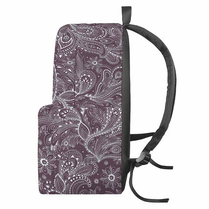Umber Floral Bohemian Pattern Print Backpack