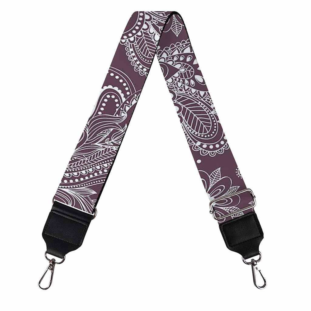 Umber Floral Bohemian Pattern Print Bag Strap
