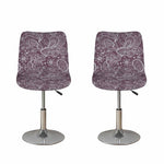 Umber Floral Bohemian Pattern Print Bar Stool Covers