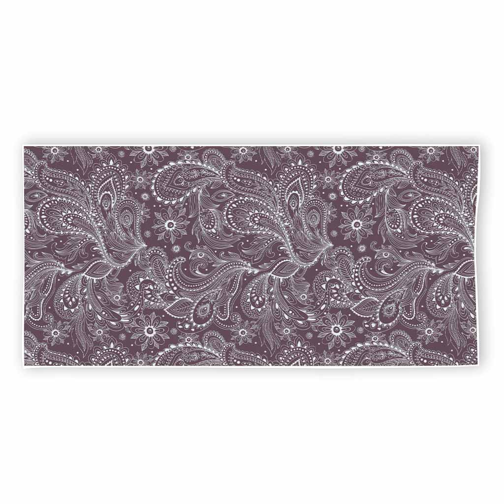 Umber Floral Bohemian Pattern Print Beach Towel