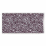 Umber Floral Bohemian Pattern Print Beach Towel