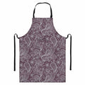 Umber Floral Bohemian Pattern Print Bib Apron With Pocket