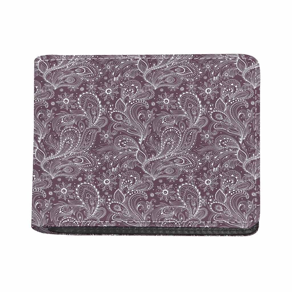 Umber Floral Bohemian Pattern Print Bifold Wallet