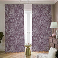 Umber Floral Bohemian Pattern Print Dimout Pencil Pleat Curtains