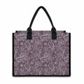 Umber Floral Bohemian Pattern Print Canvas Tote Bag