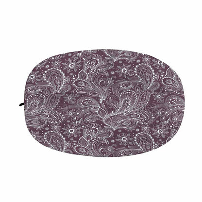 Umber Floral Bohemian Pattern Print Car Side Mirror Covers