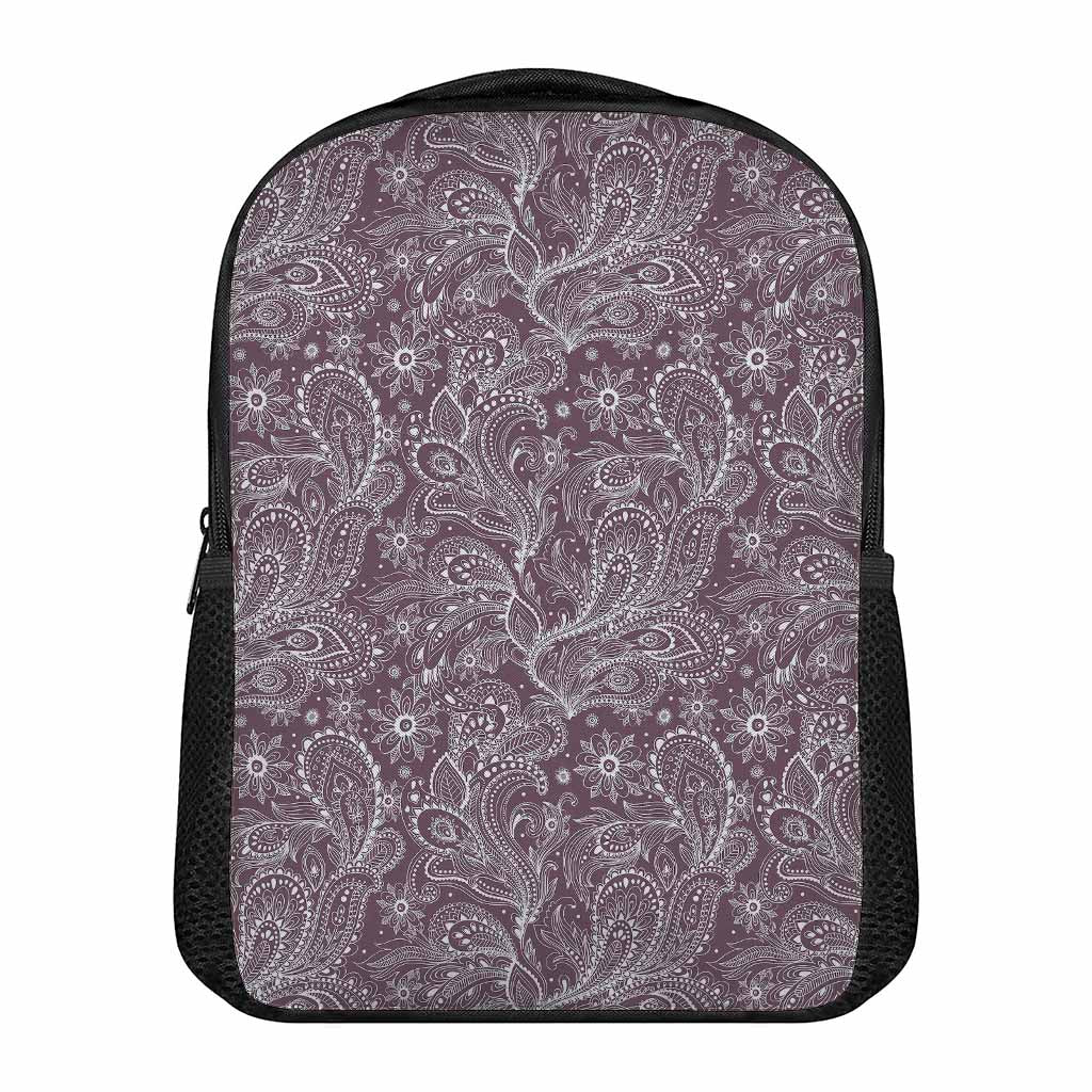 Umber Floral Bohemian Pattern Print Casual Backpack