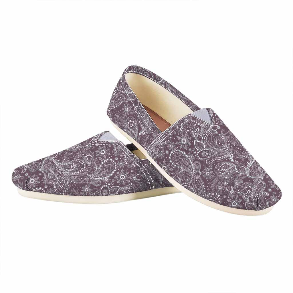 Umber Floral Bohemian Pattern Print Casual Shoes