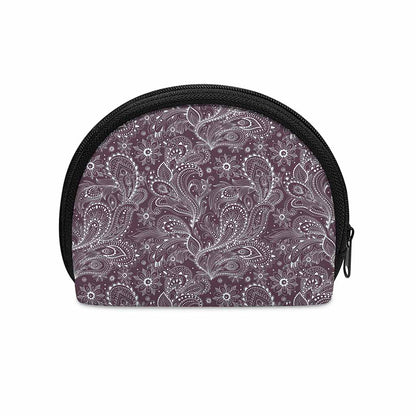 Umber Floral Bohemian Pattern Print Coin Purse
