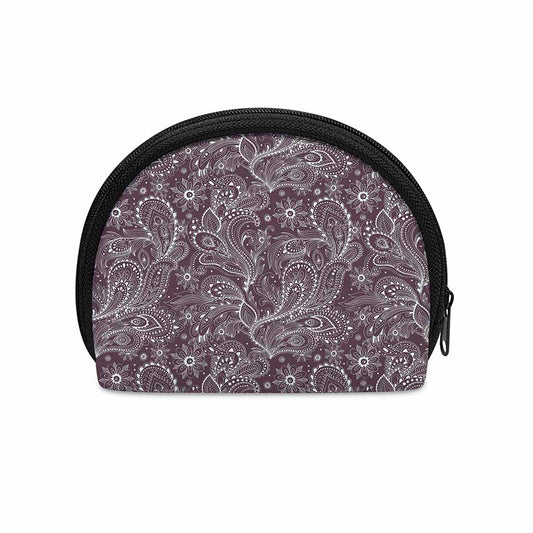 Umber Floral Bohemian Pattern Print Coin Purse