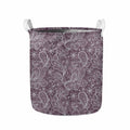 Umber Floral Bohemian Pattern Print Collapsible Laundry Basket