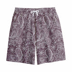 Umber Floral Bohemian Pattern Print Cotton Shorts