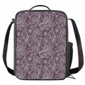 Umber Floral Bohemian Pattern Print Crossbody Lunch Bag
