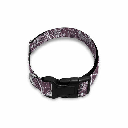Umber Floral Bohemian Pattern Print Dog Collar