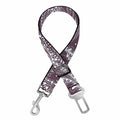 Umber Floral Bohemian Pattern Print Dog Seat Belt