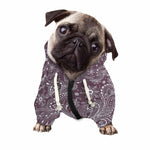 Umber Floral Bohemian Pattern Print Dog Zip Up Hoodie