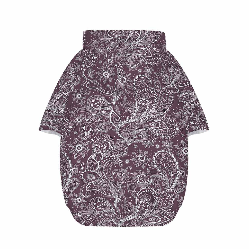 Umber Floral Bohemian Pattern Print Dog Zip Up Hoodie