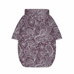 Umber Floral Bohemian Pattern Print Dog Zip Up Hoodie