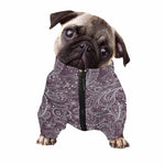 Umber Floral Bohemian Pattern Print Dog Zip Up Jacket