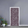 Umber Floral Bohemian Pattern Print Door Sticker