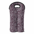 Umber Floral Bohemian Pattern Print Double Neoprene Wine Tote