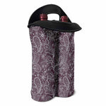 Umber Floral Bohemian Pattern Print Double Neoprene Wine Tote