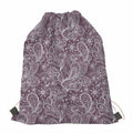 Umber Floral Bohemian Pattern Print Drawstring Bag