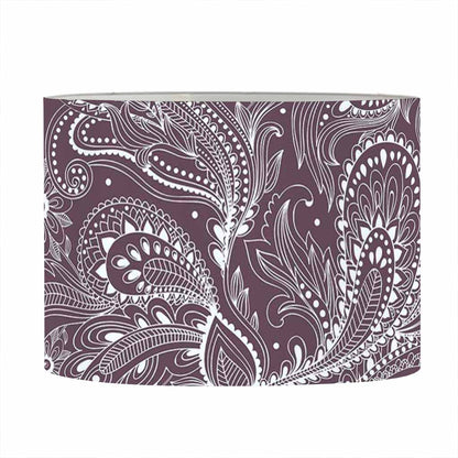 Umber Floral Bohemian Pattern Print Drum Lamp Shade