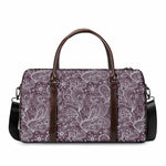 Umber Floral Bohemian Pattern Print Duffle Bag