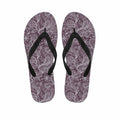 Umber Floral Bohemian Pattern Print Flip Flops