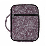 Umber Floral Bohemian Pattern Print Front Pocket Bible Bag